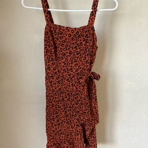 Wrap Style Dress Leopard Print - XS